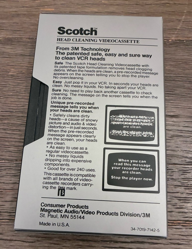 Scotch 3M Betmax Head Cleaner