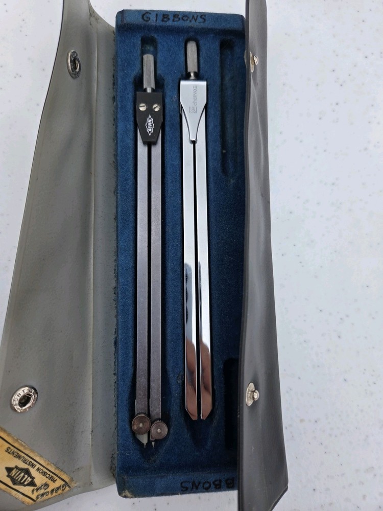 Vintage Alvin & Charvoz Drafting Compass Set - Precision Instruments with Case
