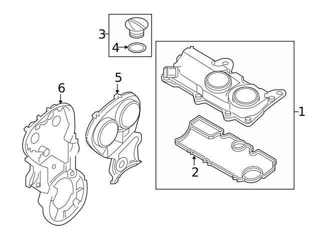 Genuine Volvo Engine Timing Cover 32257770
