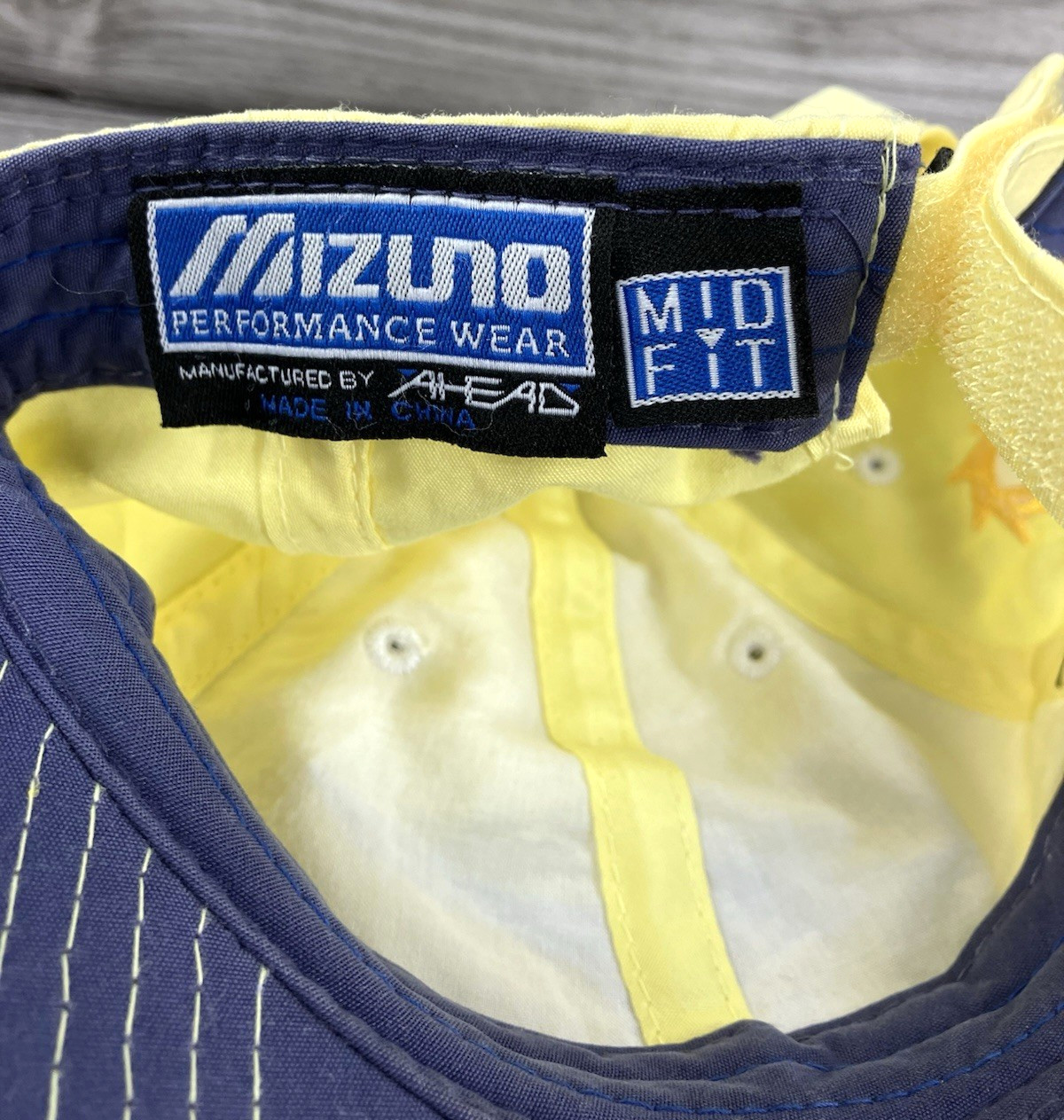 Mizuno Baseball Cap Yellow Strap Back