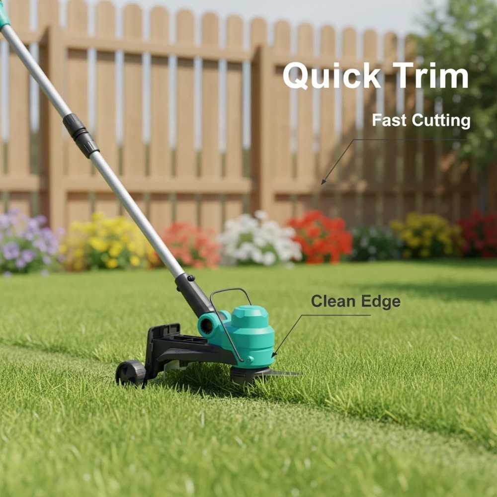 20V Wireless String Trimmer & Edger 12-In Cutting Width Lightweight Weed Wacker