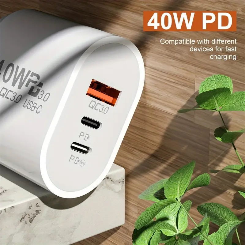 Dual PD 40W Fast Wall Charger Power Adapter iPhone 16 Pro Max 15 14 13 Plus lot