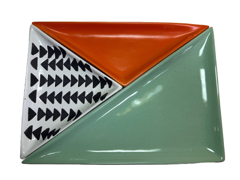 Threshold Stoneware 3-Piece Retro Triangular Serving Set