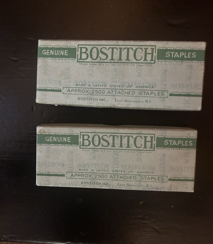Vintage Bostitch Staples - 2 Full Boxes