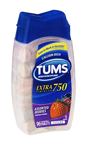 Tums E X Extra Strength Antacid Chewable Tablets Berries 96 Each