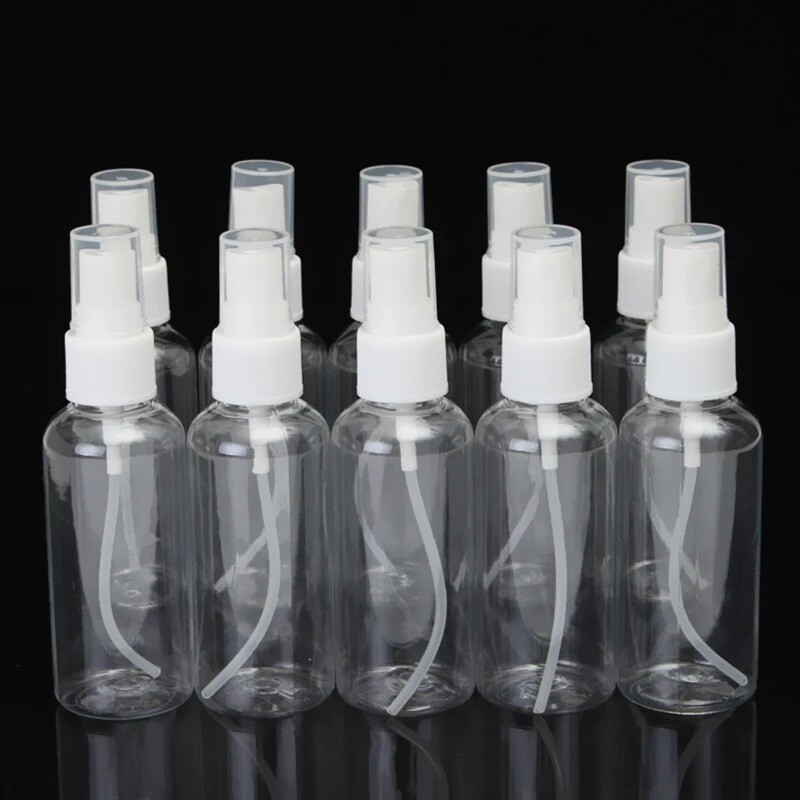 30/60ML Travel Spray Bottle Plastic Transparent Perfume Empty Atomizer USA