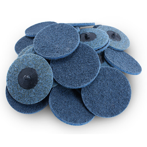 200 Pack - 3" Roloc Surface Conditioning Discs Fine - Blue Quick Change Prep Pad