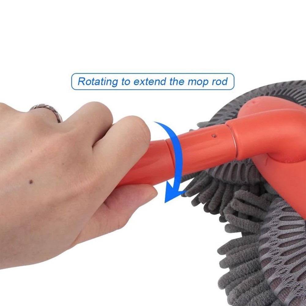Double Head Car Wash Mop with Long Handle 360°Rotating Single Set