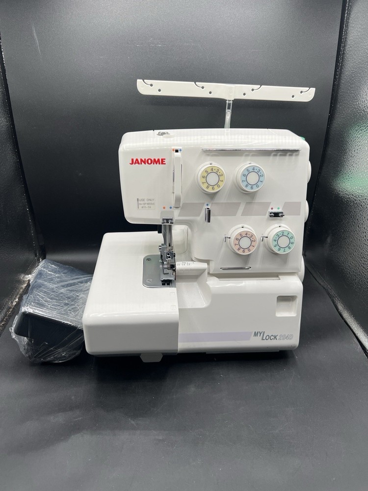 Janome MyLock 204D Serger Sewing Machine 4 Thread Overlock Tested Works