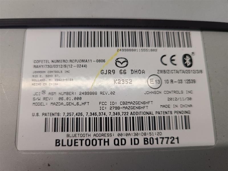 Telematics Interface Module fits 2013 Mazda CX-9 Communication Bluetooth c