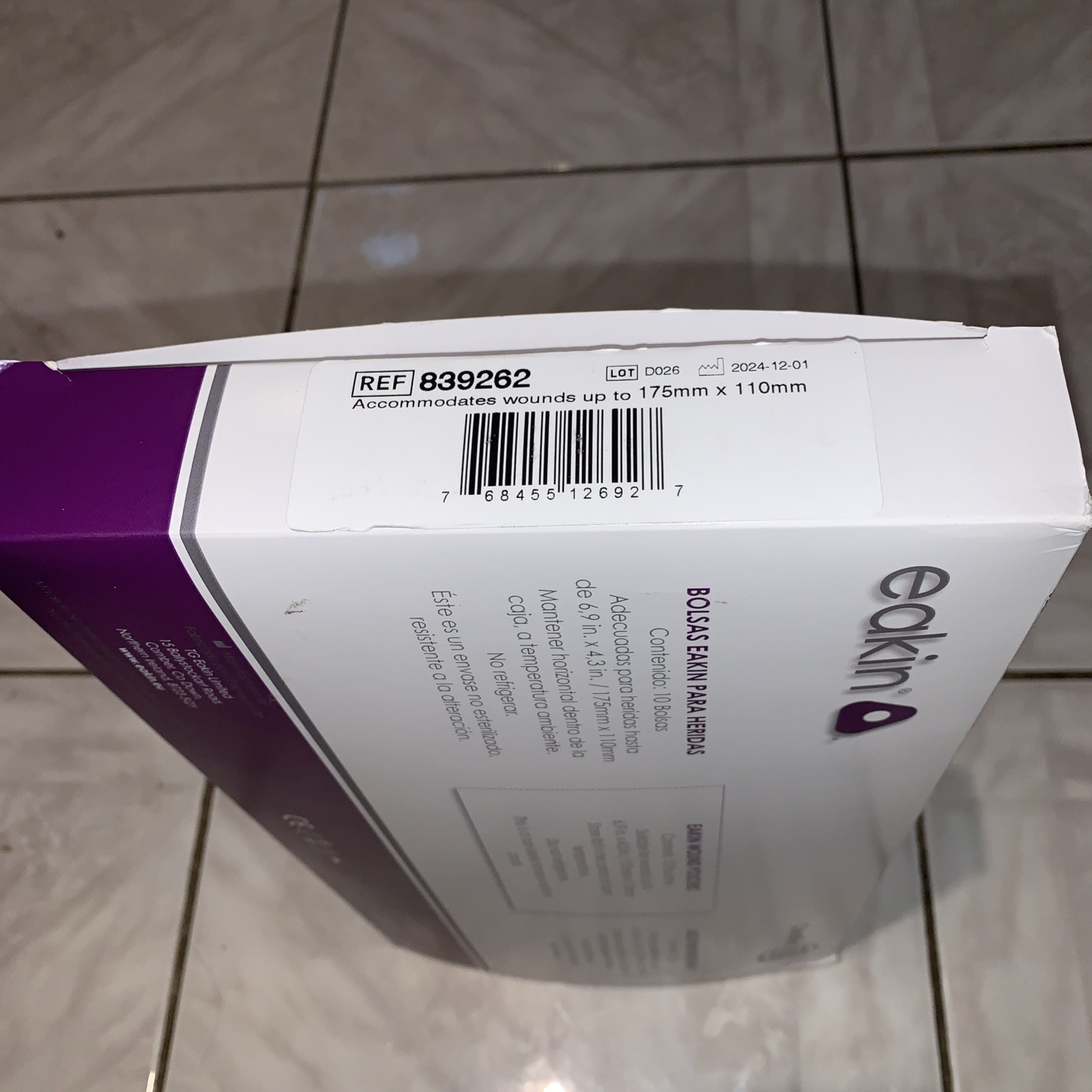 1 New Box(10 Eakin Wound Pouches). Ref 839262 Size 6.9 X 4.3
