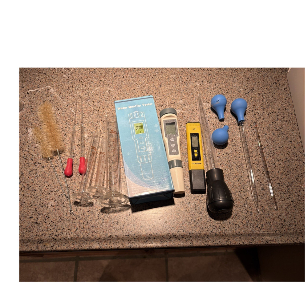 Digital pH Meter, TDS Meter, Conductivity Meter Set with Accessories