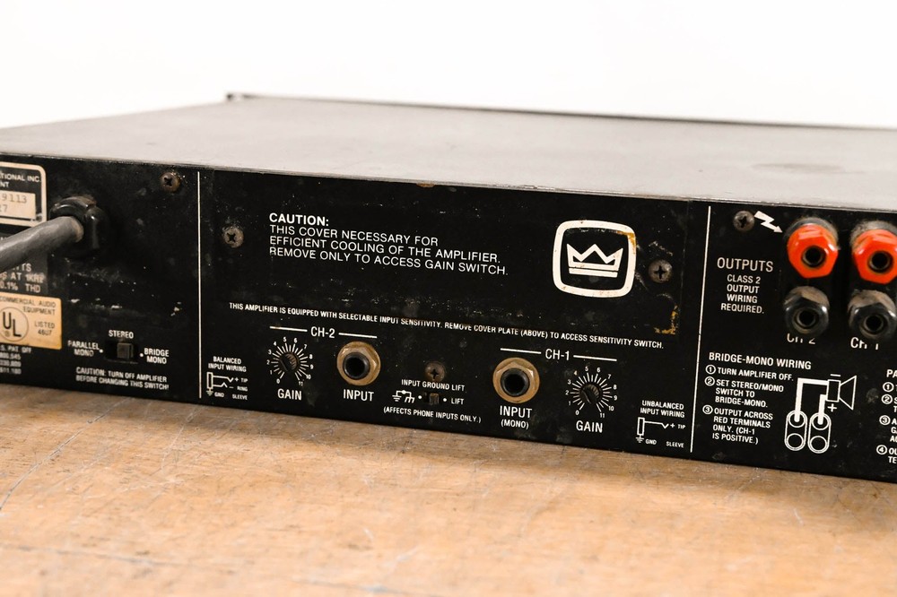 Crown Power Base-2 2-Channel Power Amplifier CG01XTF