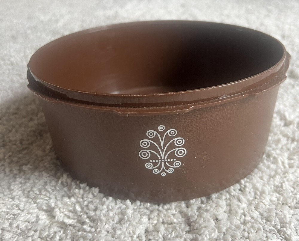 Tupperware Brown Round Servalier Storage Container Without Lid
