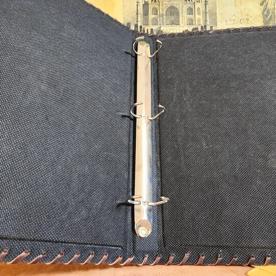 Seven Stone Folder Leather Ring Grimoire Binder Binder Cover Notebook School