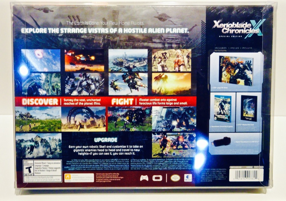 1 Box Protector For XENOBLADE CHRONICLES Special Edition Wii U Display Case