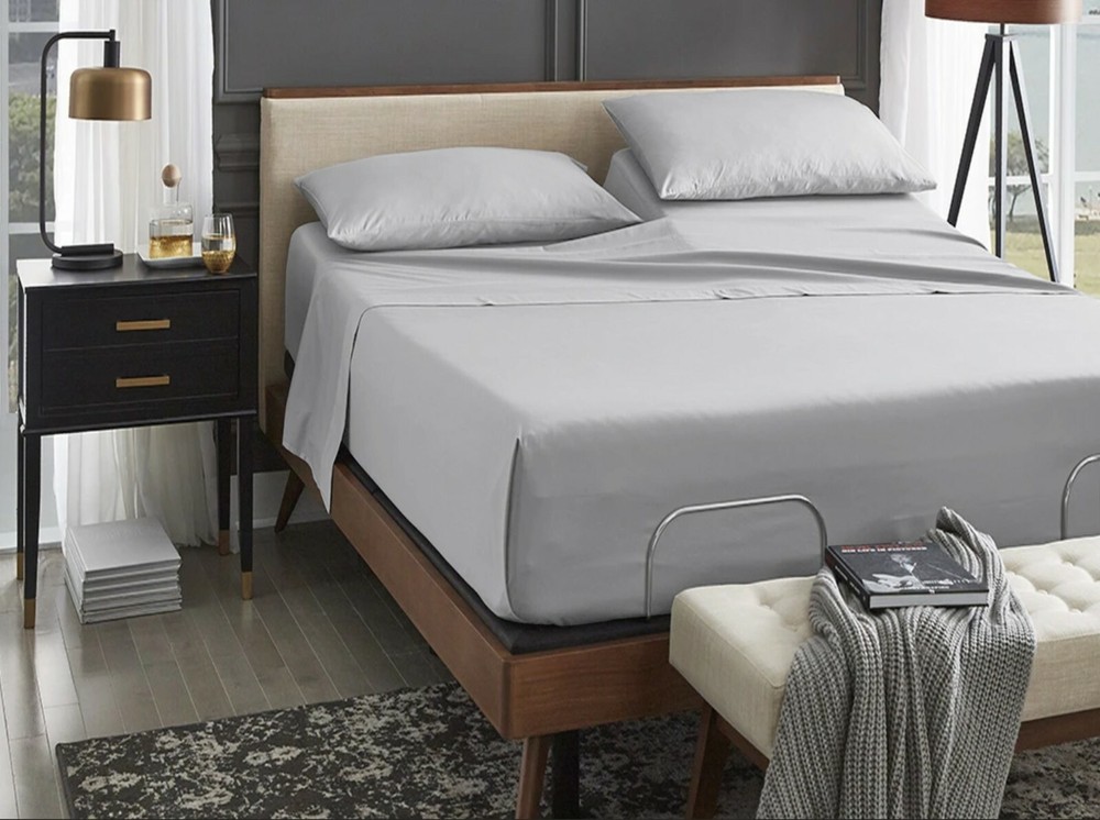 Egyptian Cotton 1000 TC Half Split Head Flex Top Sheet Set Adjustable 15 Deep