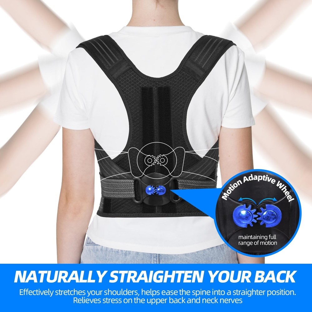 Posture Corrector for Kids Teenagers, Updated Adjustable Upper Back Posture B...