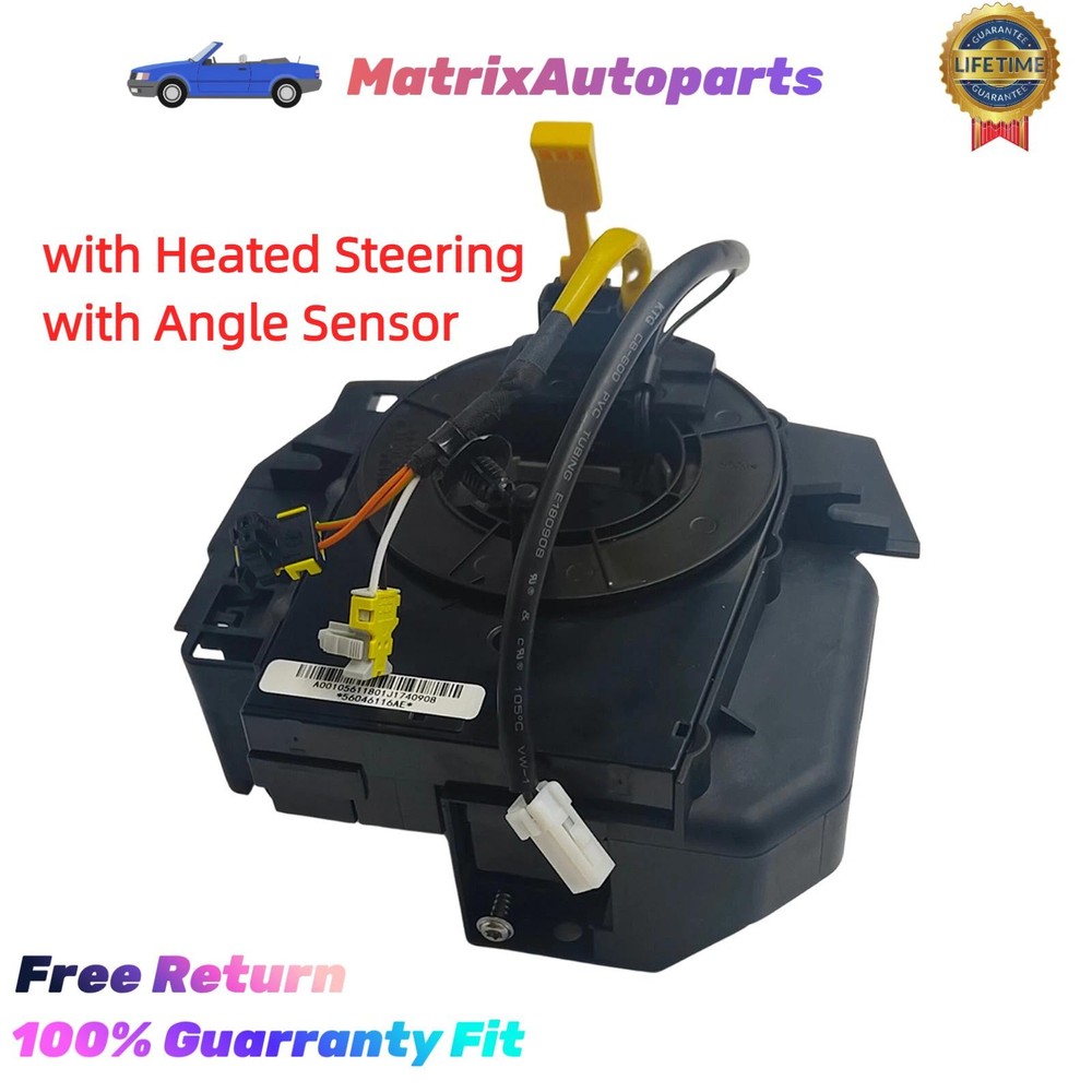 Clock Spring W/ Angle Sensor W/ Heated for 2013-2018 RAM 2500 3500 68459549AA