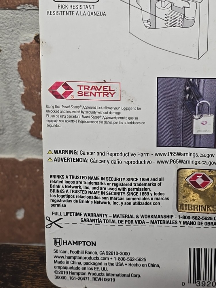 Brinks Solid Brass Locks (4) with Keys TSA Accepted Manufactured Sealed READ