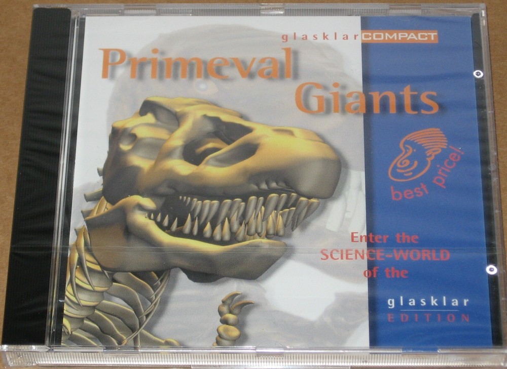 Glasklar Interactive Knowledge PRIMEVAL GIANTS New PC CD-ROM Free Ship! Dinosaur