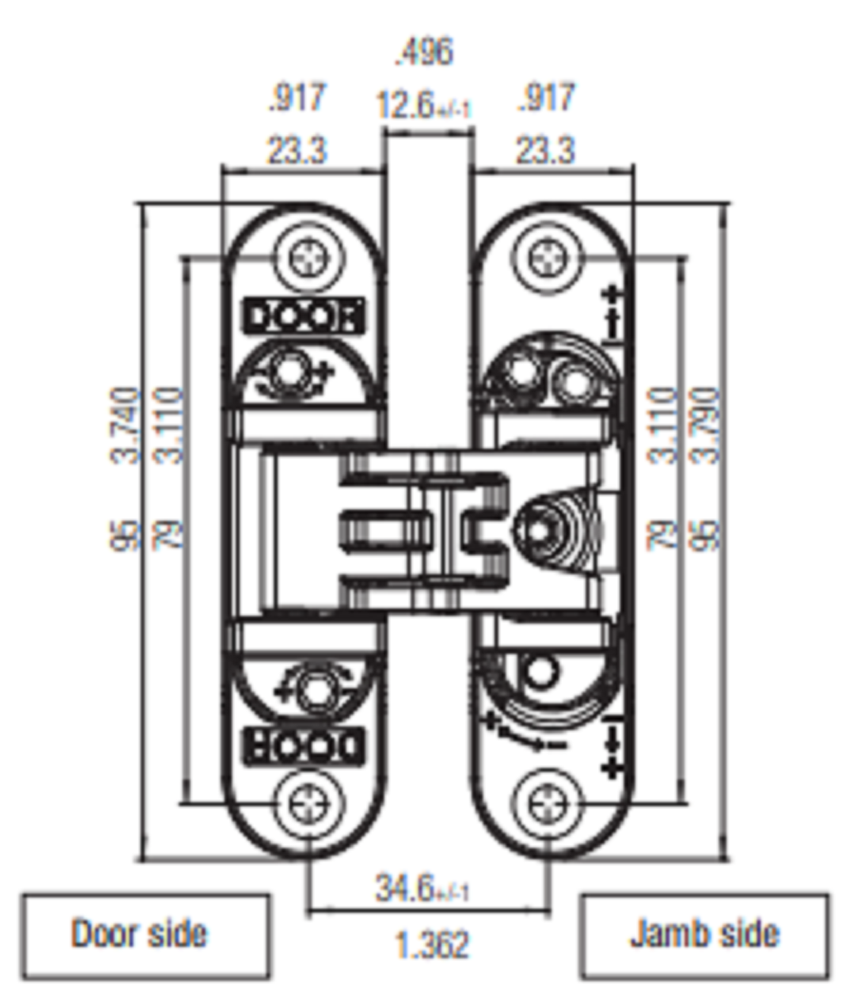 RY-45 RocYork Invisible Hinge