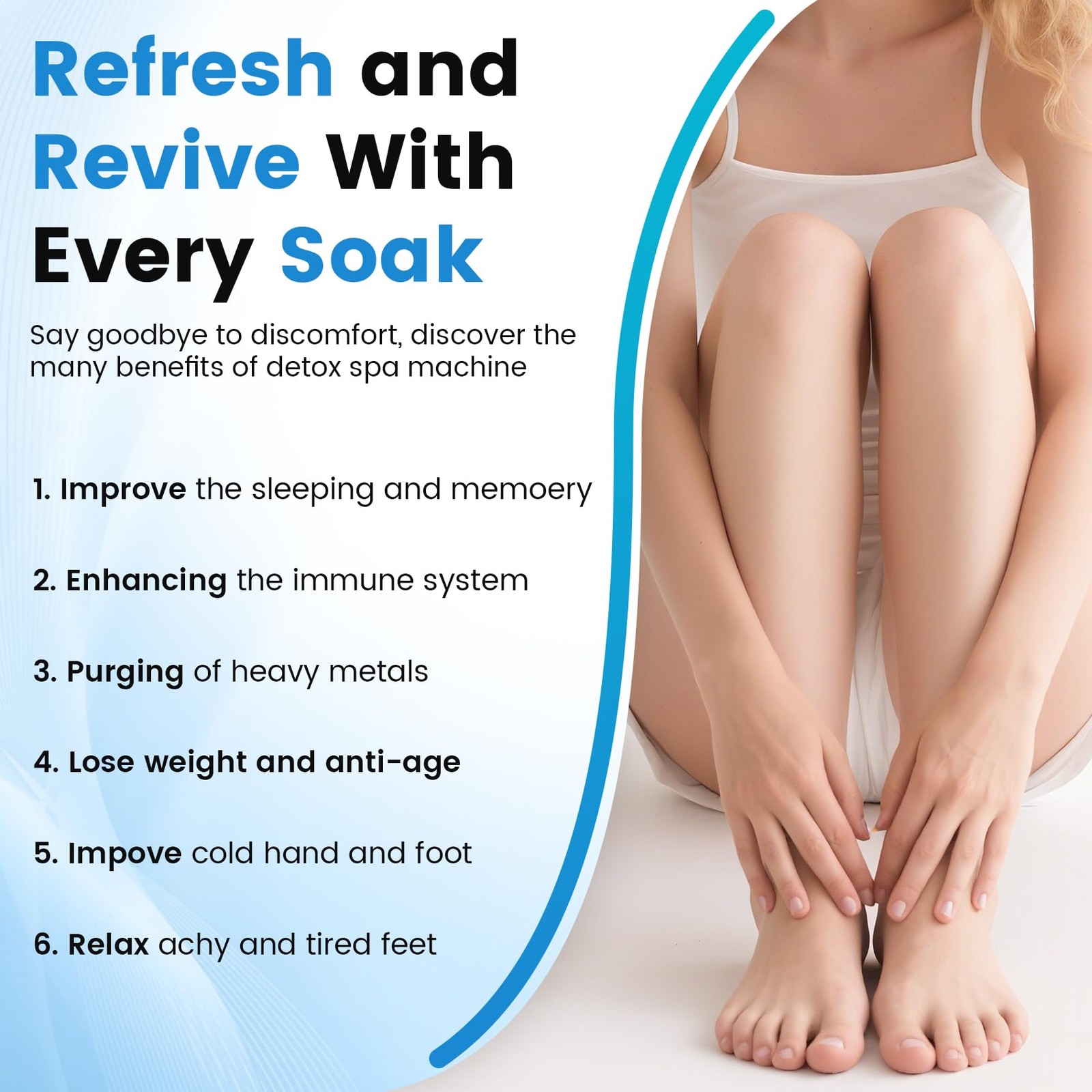 Ionic Foot Bath Detox Machine Spa Ion Cleanse Controller Portable for Home