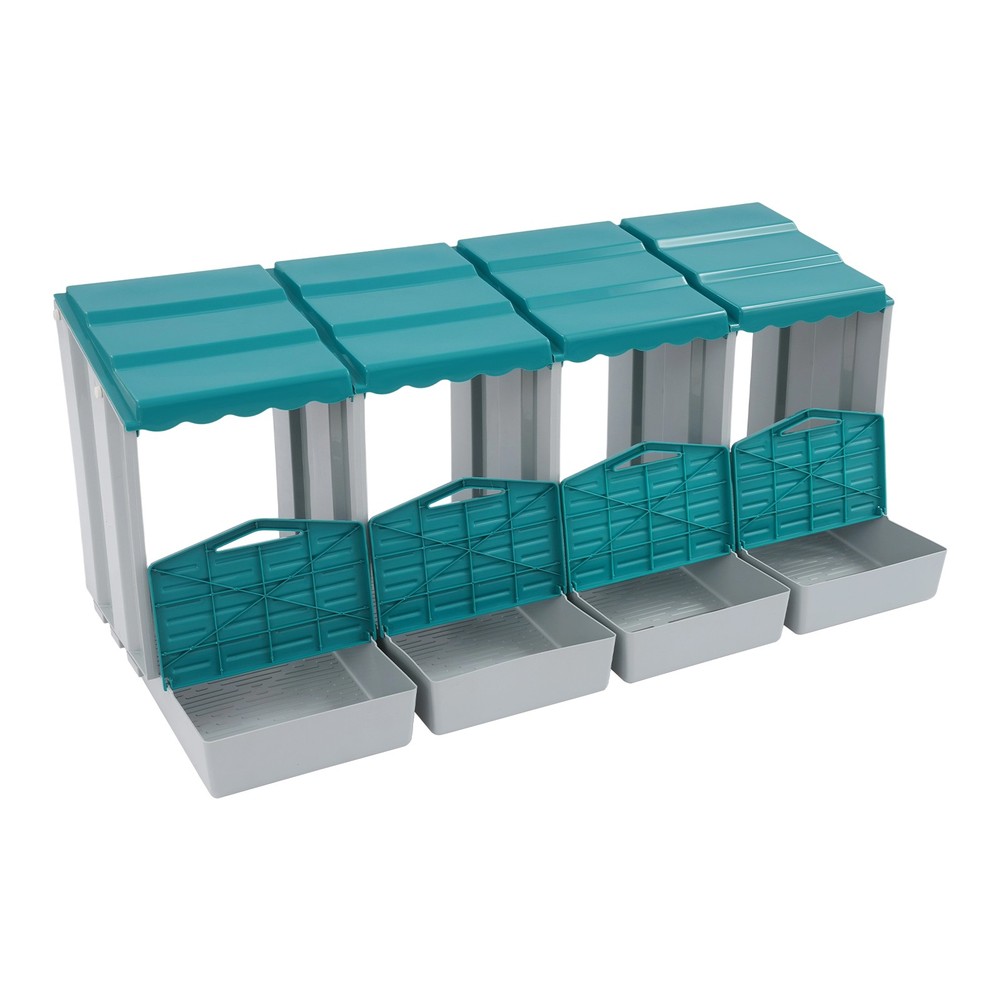 4-Compartment Chicken Nesting Box, Chicken Laying Box with Egg Collection
