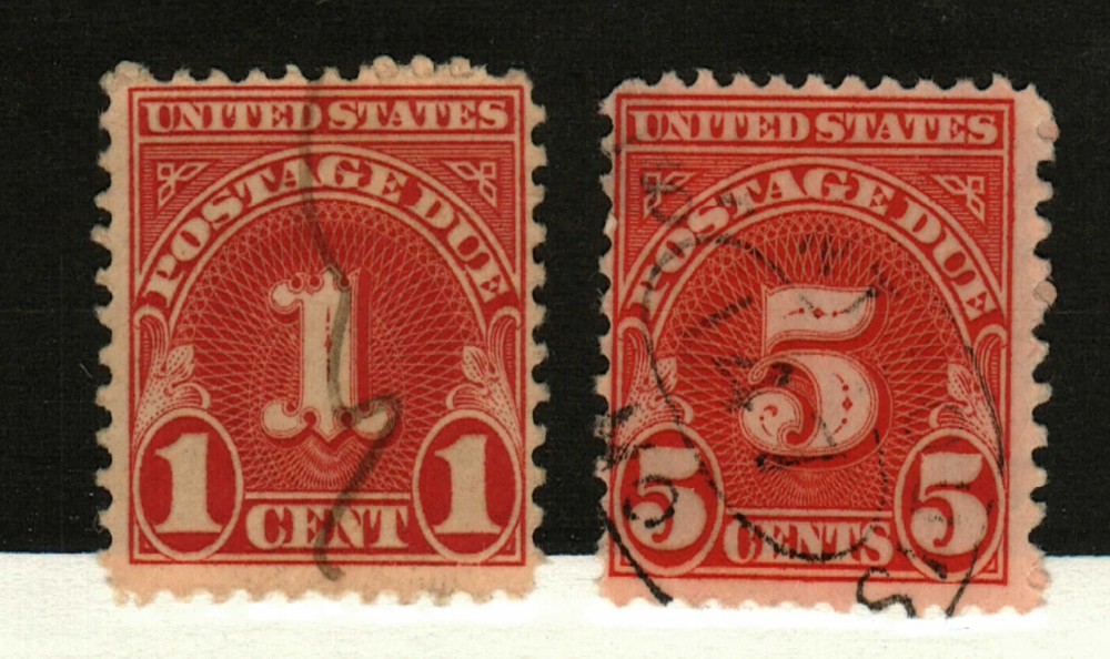 US #J69, J73 used Postage dues