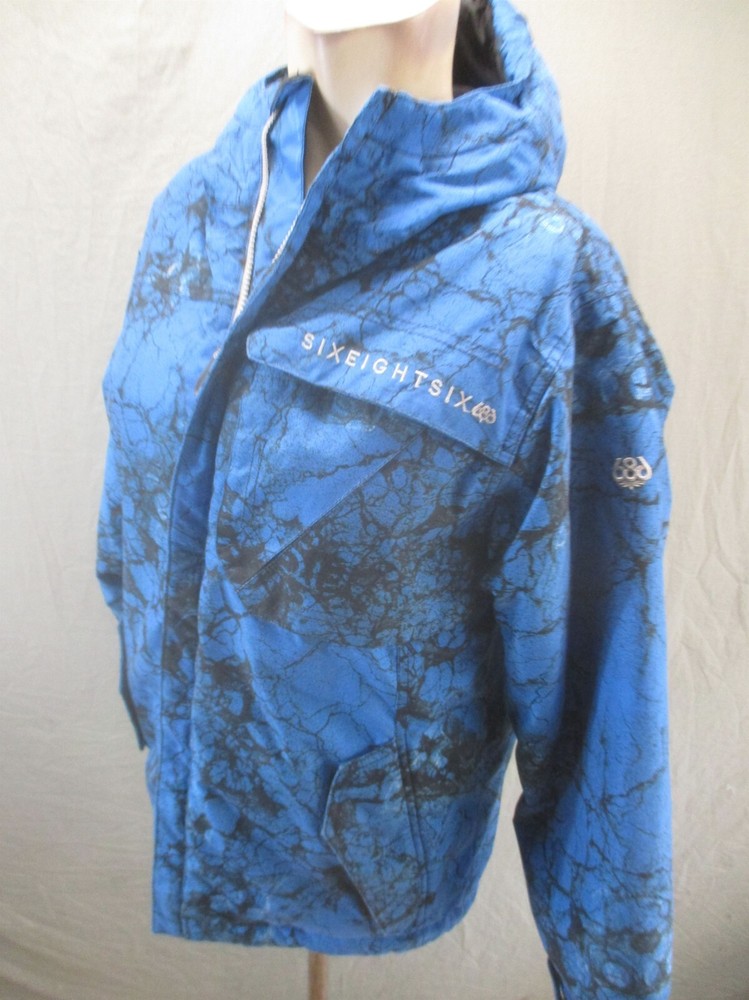 686 Size L Boys Full Zip Stand Collar Adjustable Cuff Windproof Ski Jacket 210