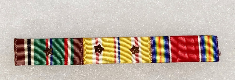 WWII Three Pace 1/2 Inch Ribbon Bar
