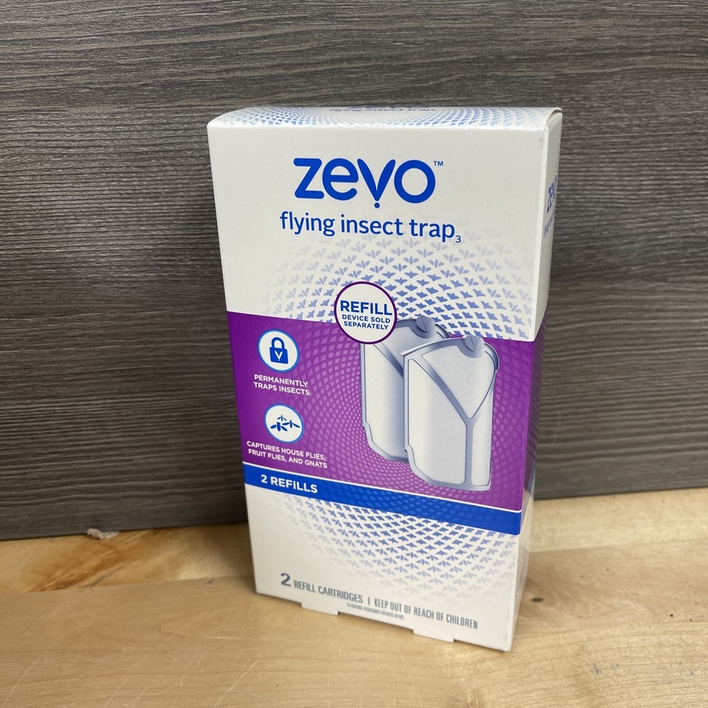 Zevo Flying Insect Trap Refill Kit 2 Pack Brand New