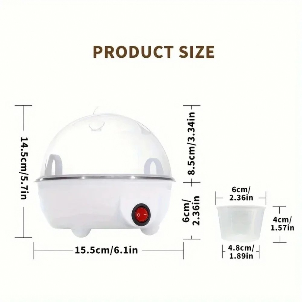 Electric Egg Cooker Automatic Power Off Single Egg Boiler Steamer Kitchen