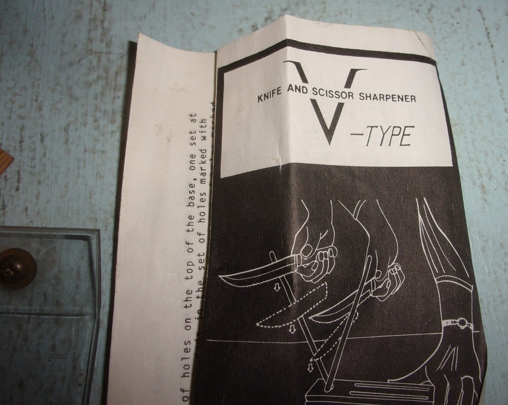 Crock Stick V Type Knife and Scissor Sharpener with Instructions