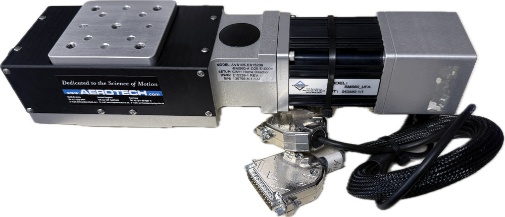 NEW Aerotech ATS105 linear translation stage w/ BMS60 servo motor & encoder