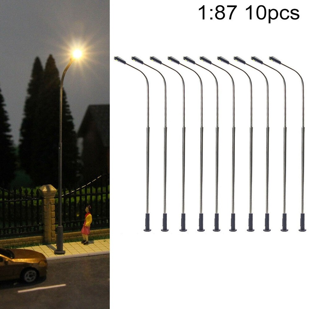 Set Model Street Lights Scenery Model Layout Railway Warm White Scale Post