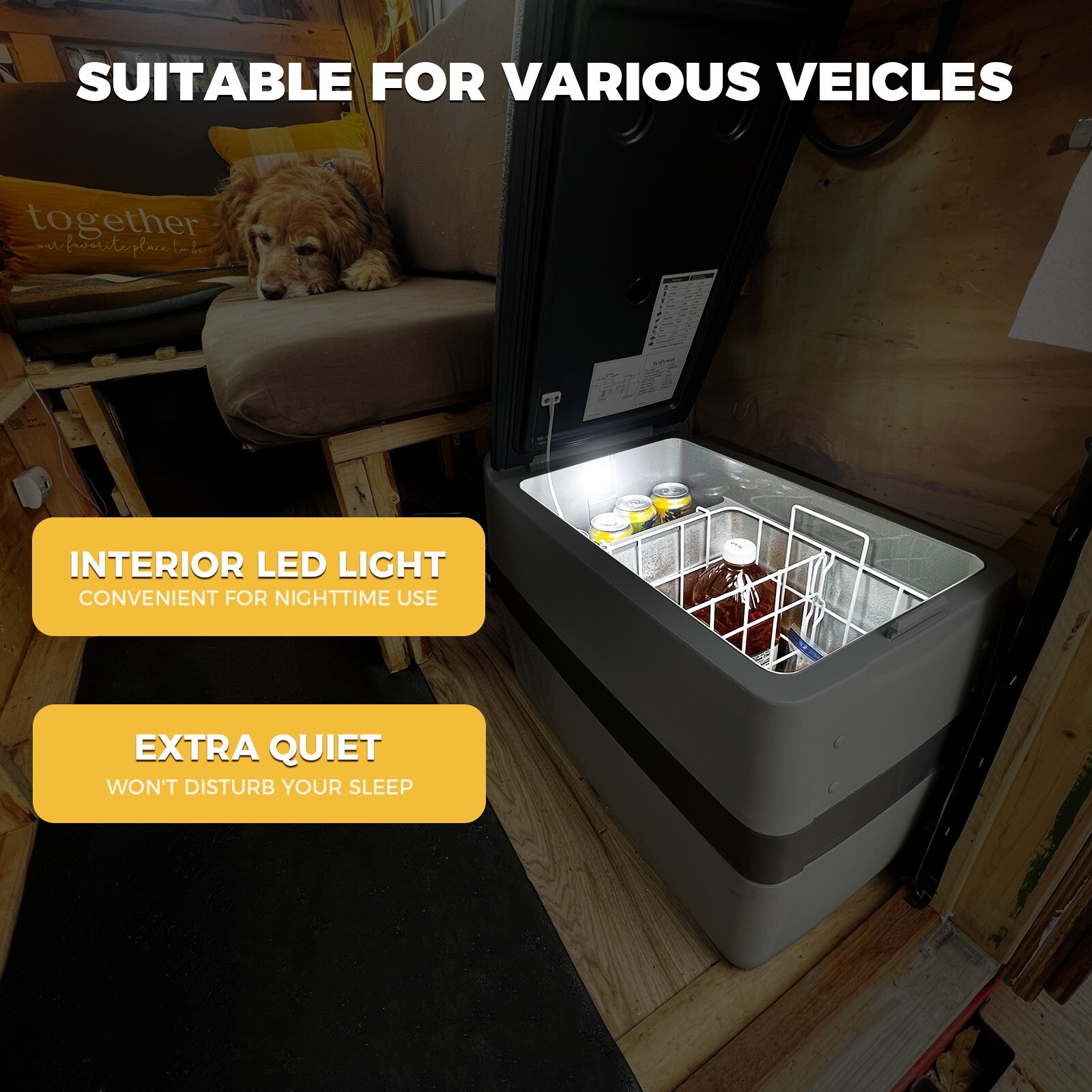 32QT Portable Refrigerator,Portable Freezer Electric Cooler for Camping Truck