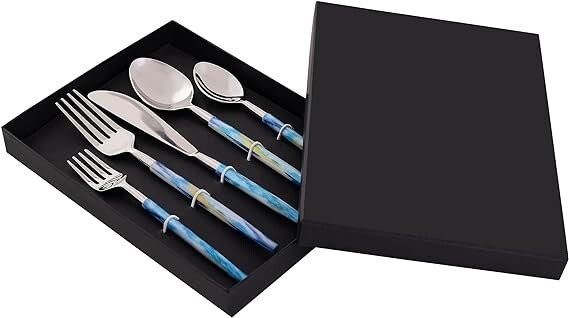 BLUE Print Cutlery Set