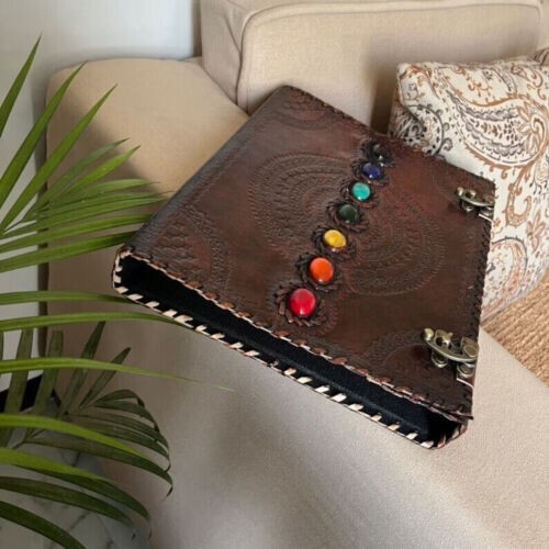 Leather 3 Ring Binder Grimoire Binder Leather Binder Cover Notebook Offic Folder