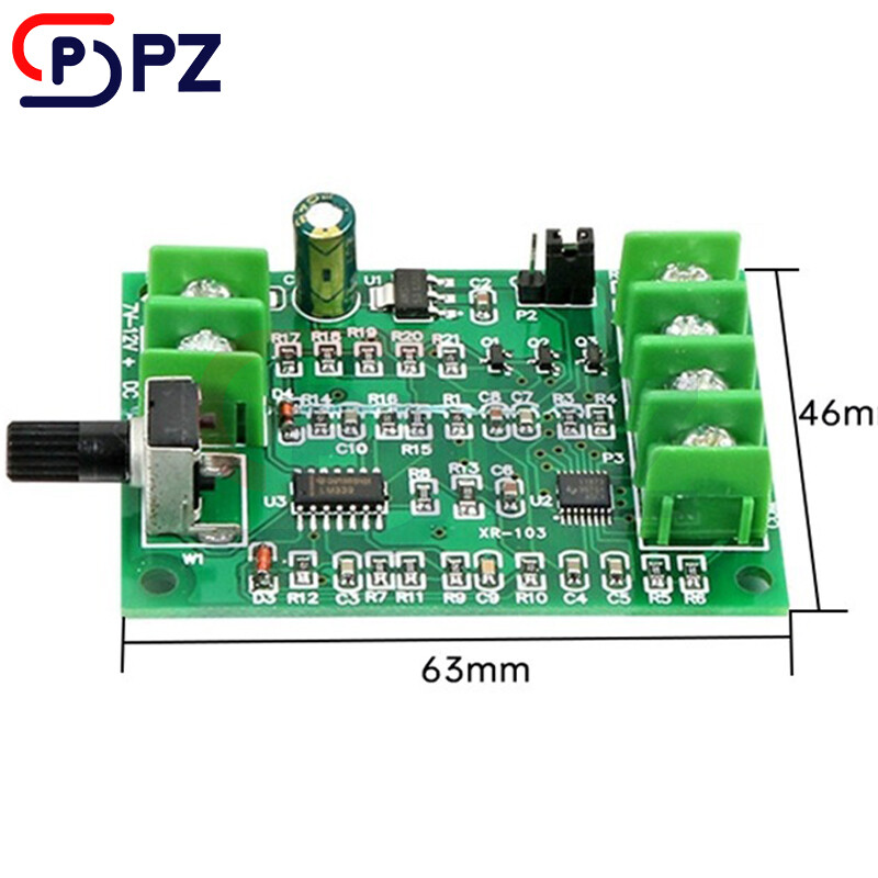 DC7-12V Brushless DC Motor Driver Controller Board W/ Voltage Current Protection
