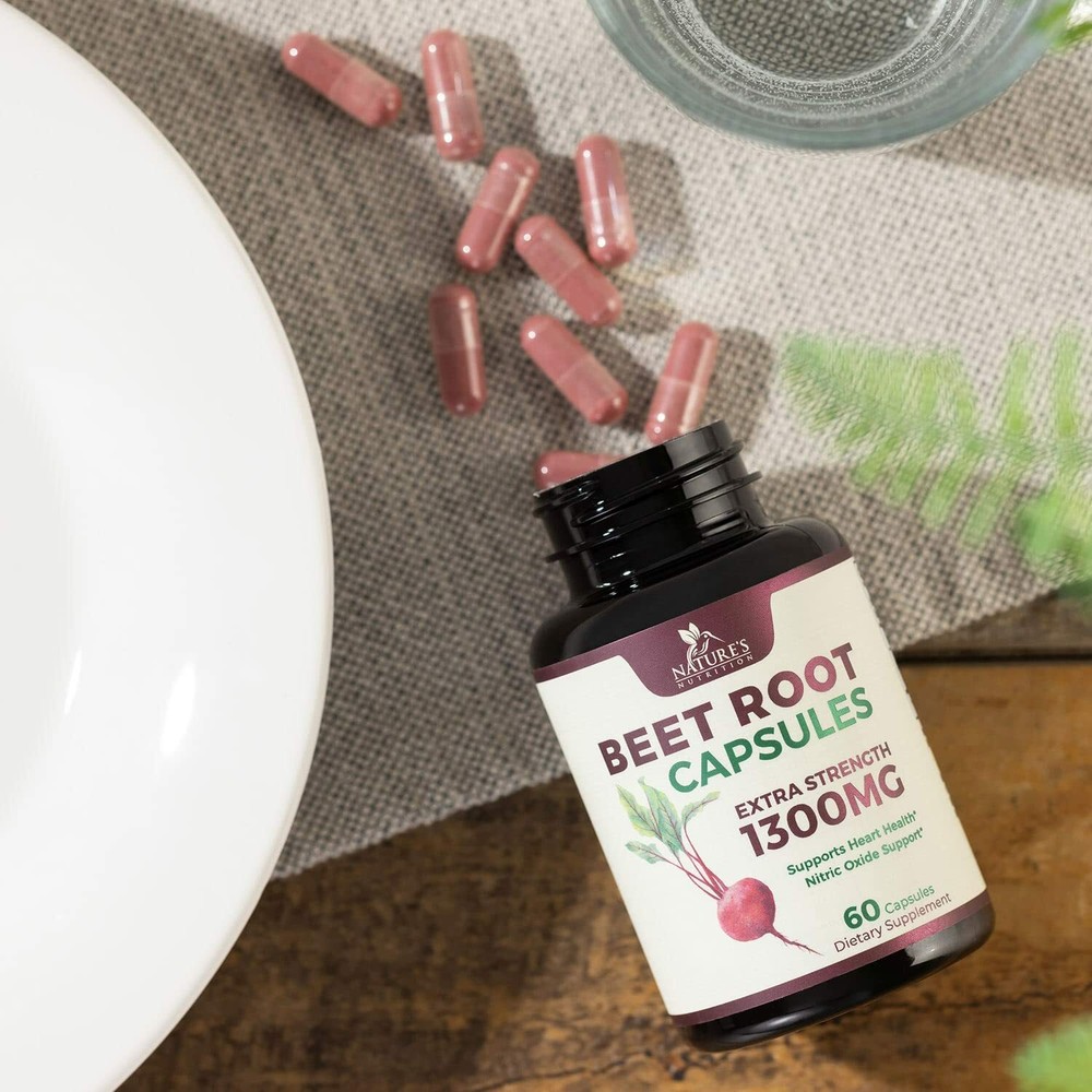 Beet Root Capsules 1300mg Beetroot Powder Extract
