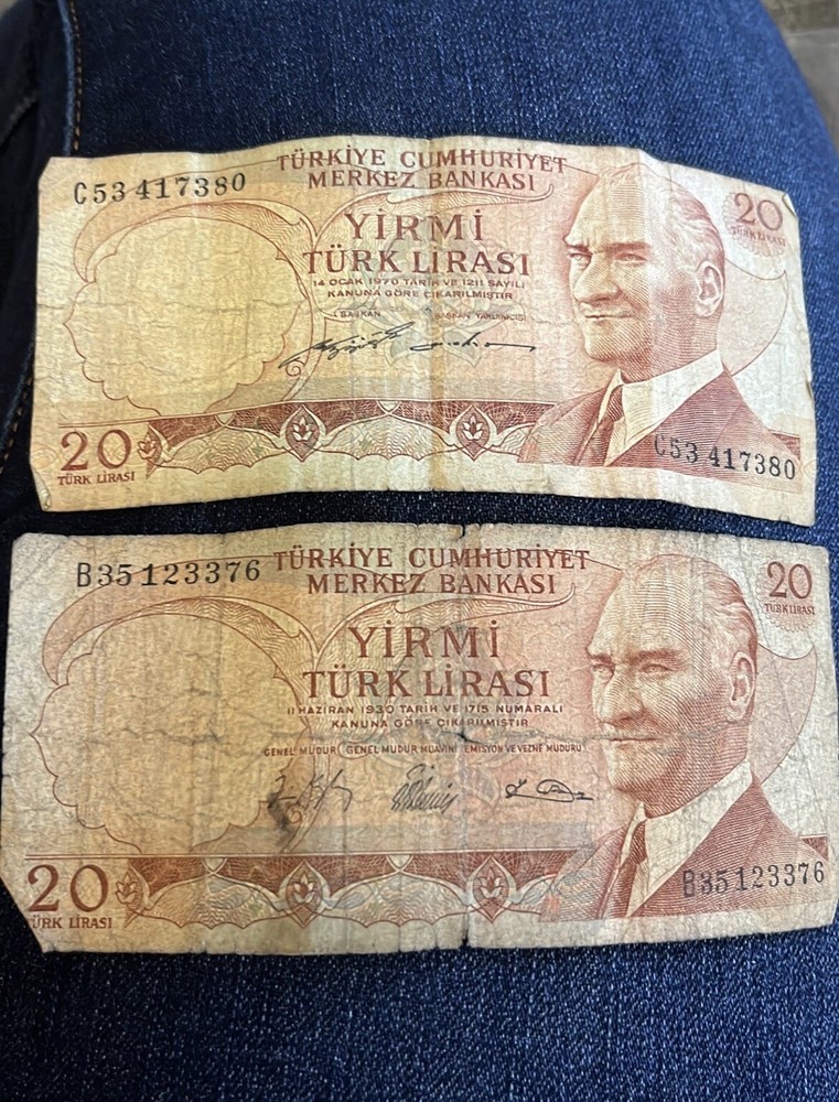 1970 20 Turkish Lirasi