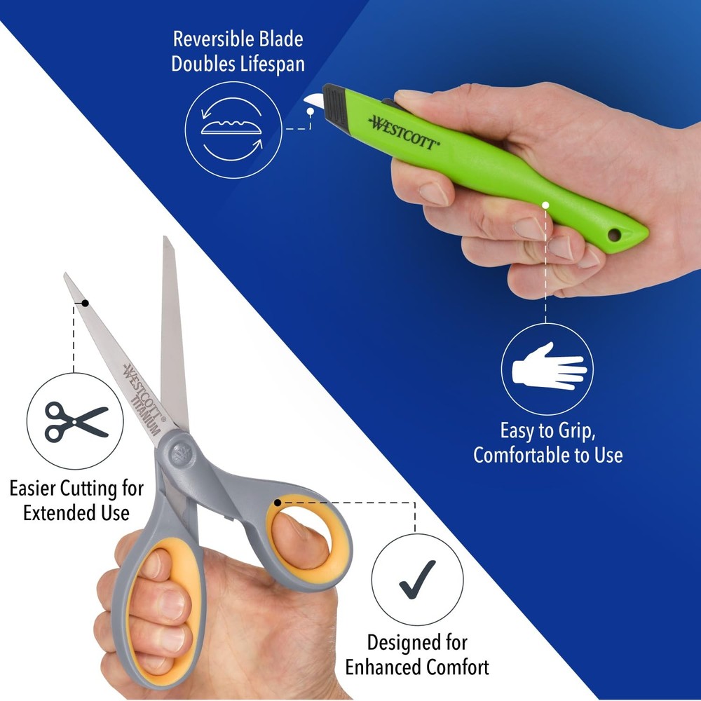 Utility Cutters Set Kit 4-Pack Scissors and Ceramic hand tool kit