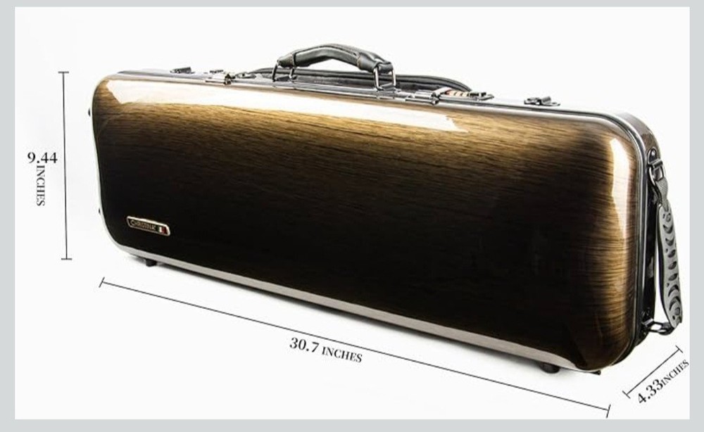 Christina 4/4 Full Size Violin case High-Strength Carbon Fiber Rectangular...