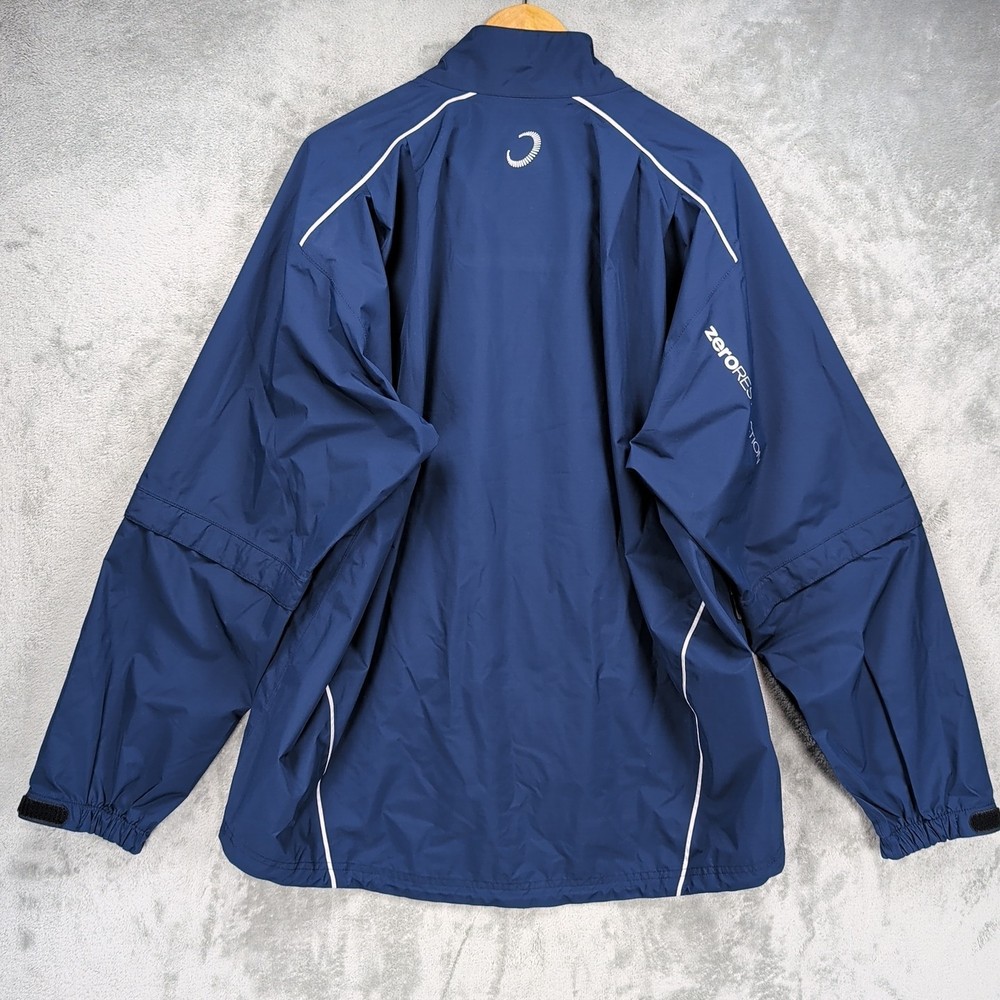 Zero Restriction Mens Large Blue Full Zip Golf Convertible Jacket Lightweight