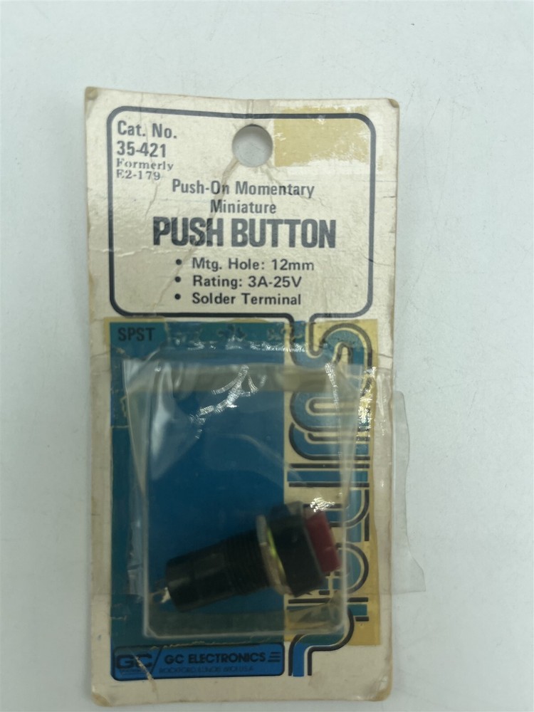 Push-On Momentary Miniature Push Button 35-421