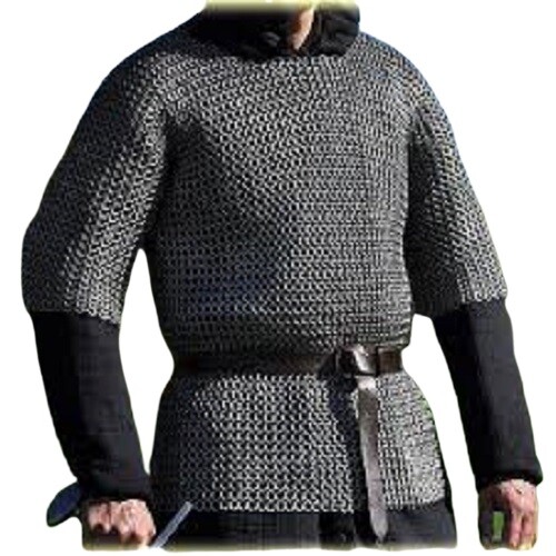 Flat Riveted With Flat Washer Chain mail shirt 10 mm Medium Size Half sleeve