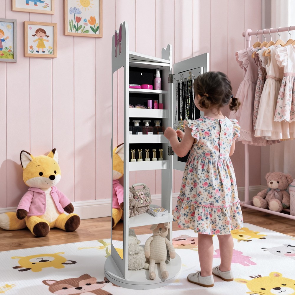 White, bow-patterned, MDF (medium-density fiberboard) painted finish