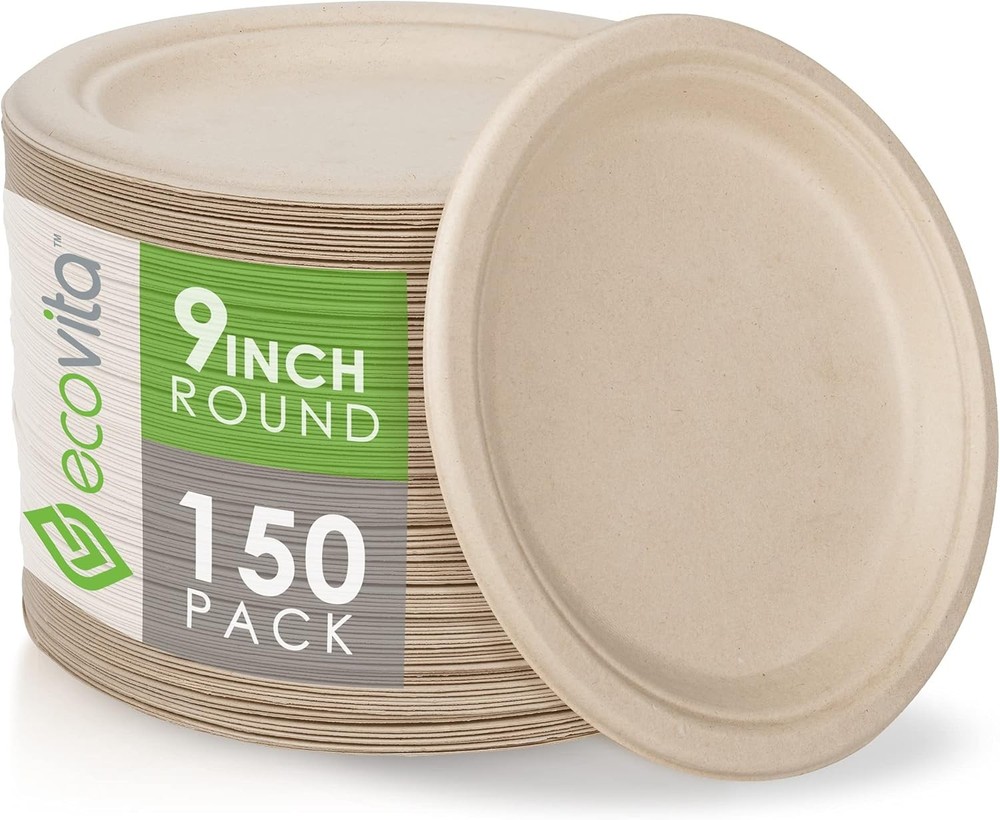 100% compostable paper plate [9 inches]
