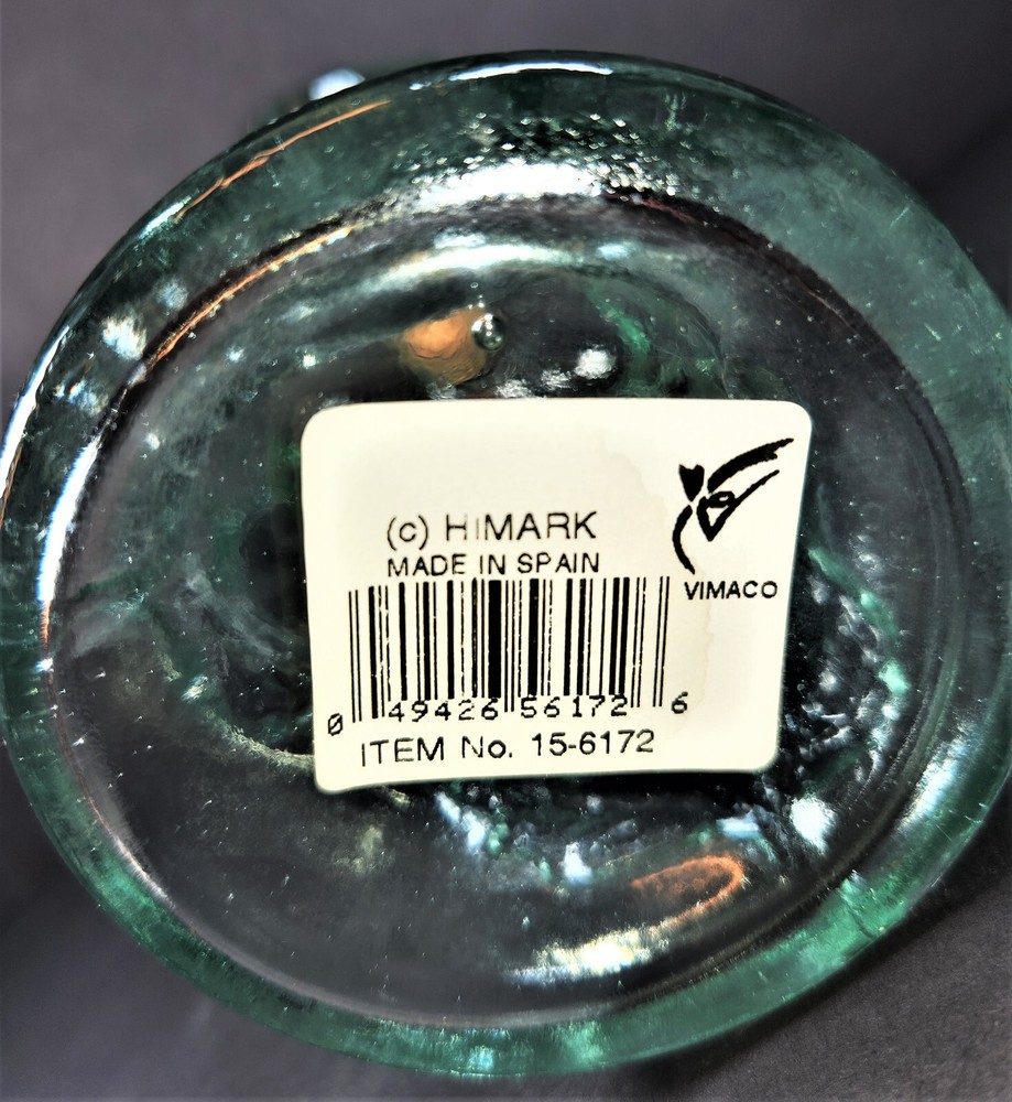 Vimaco HiMark Grape Cluster Corked Bottle Made in Spain 10" Label on Bottom
